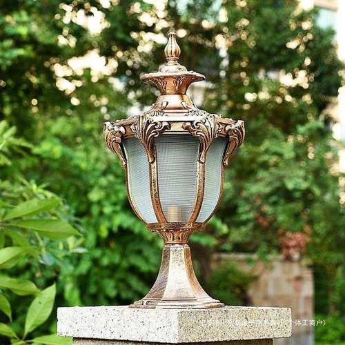 欧式围墙柱头灯庭院墙头门柱灯防水别墅花园大门柱子灯装饰灯具铝