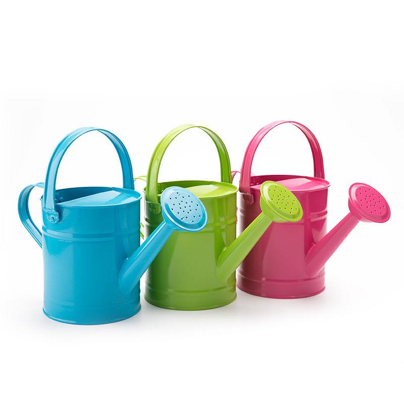 儿童用亲子可爱彩色铁皮洒水壶浇花壶浇菜壶种花浇水喷壶