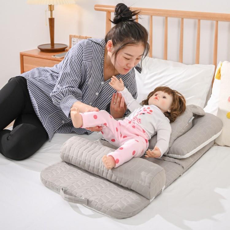 便携式外出携带折叠婴儿床宝宝喂奶神器枕头婴儿斜坡垫安抚宝宝床