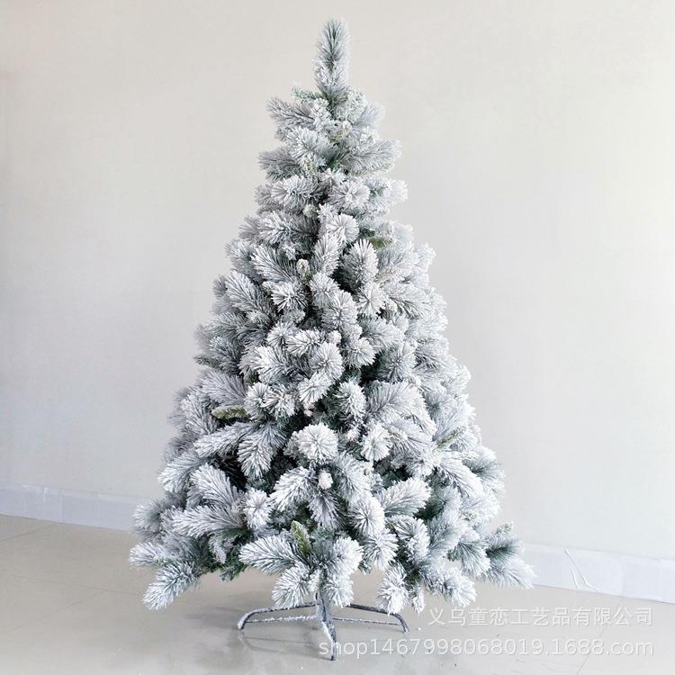 1.8米松针和PVC混植绒树加密仿真人造雪松树圣诞节装饰现货可直拍