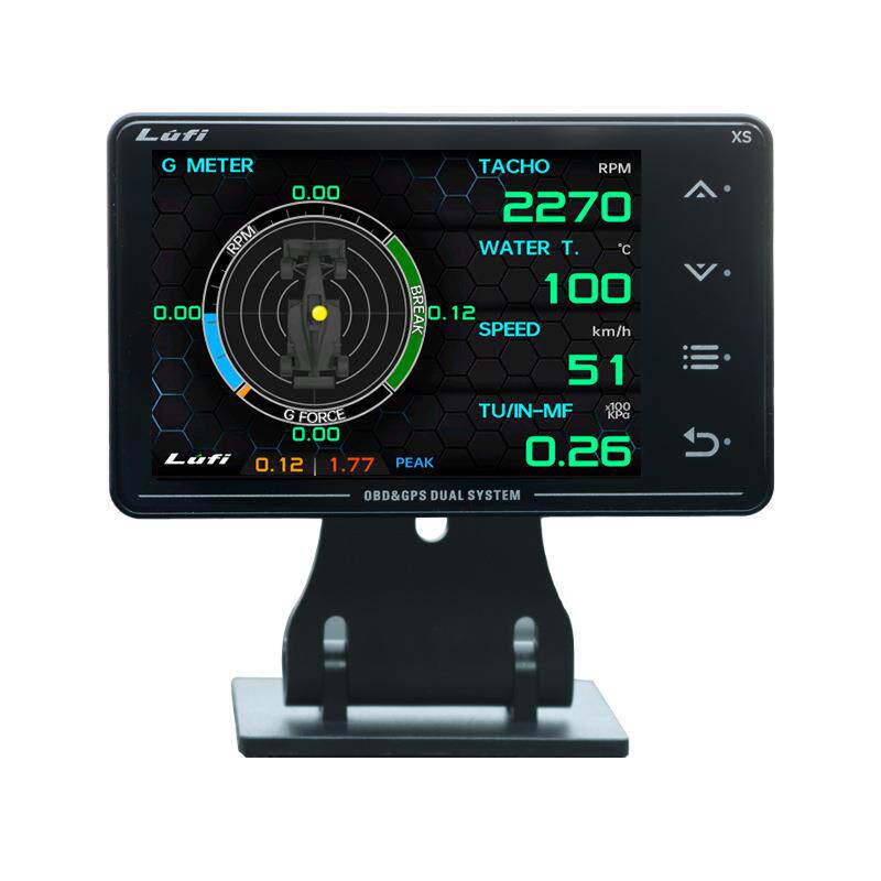 热卖三代LUFIXS汽车改装多功能液晶仪表OBD2涡轮转速速度表