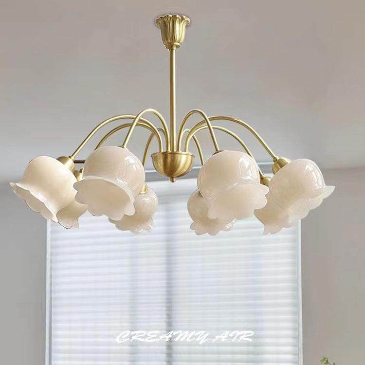 法式铃兰花朵吊灯美式复古餐厅现代简约奶油风客厅温馨卧室全铜灯,畜牧/养殖物资,畜牧/养殖器械,淘宝优惠券,粉丝福利购,淘宝优惠卷