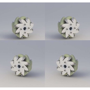 14190S wheel 一套127mm承重型麦克纳姆轮 mecanum