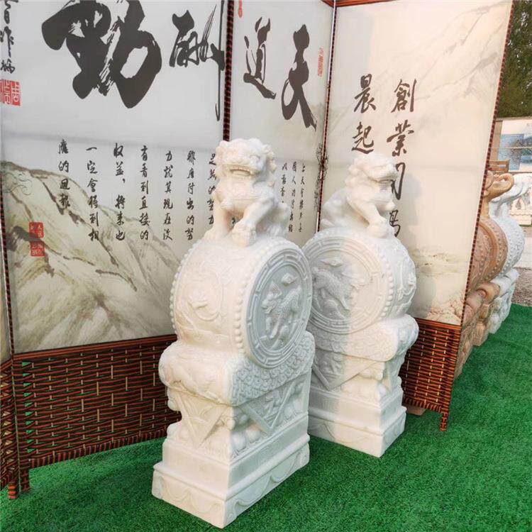 门墩石鼓石墩仿古石雕门墩汉白玉抱鼓石麒麟貔貅石狮子门鼓