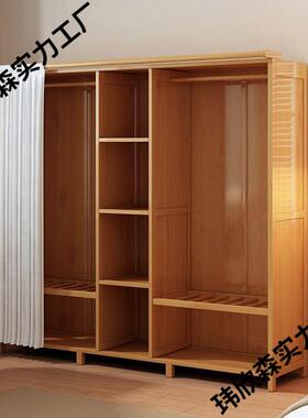 A简易衣柜出租房防尘经济型结实耐用挂衣橱带遮挡帘卧室大容量CCL