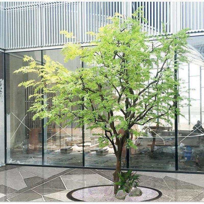 仿真树青枫树大型绿植室内设计装饰假橱窗造景红枫鸡爪槭