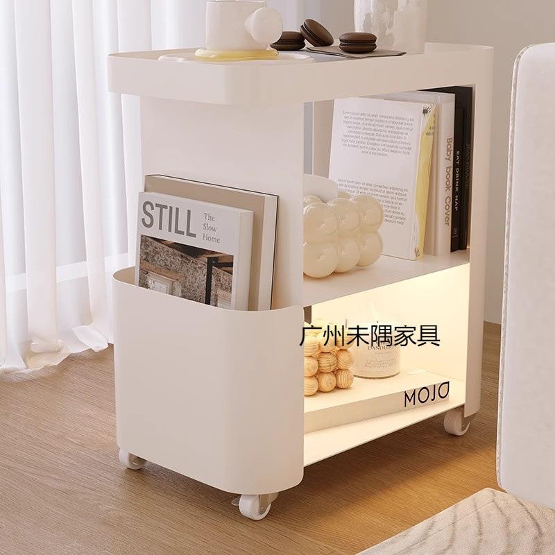 客厅沙发边几可移动创意小推车茶几侧边柜迷你桌子置物架简约现代