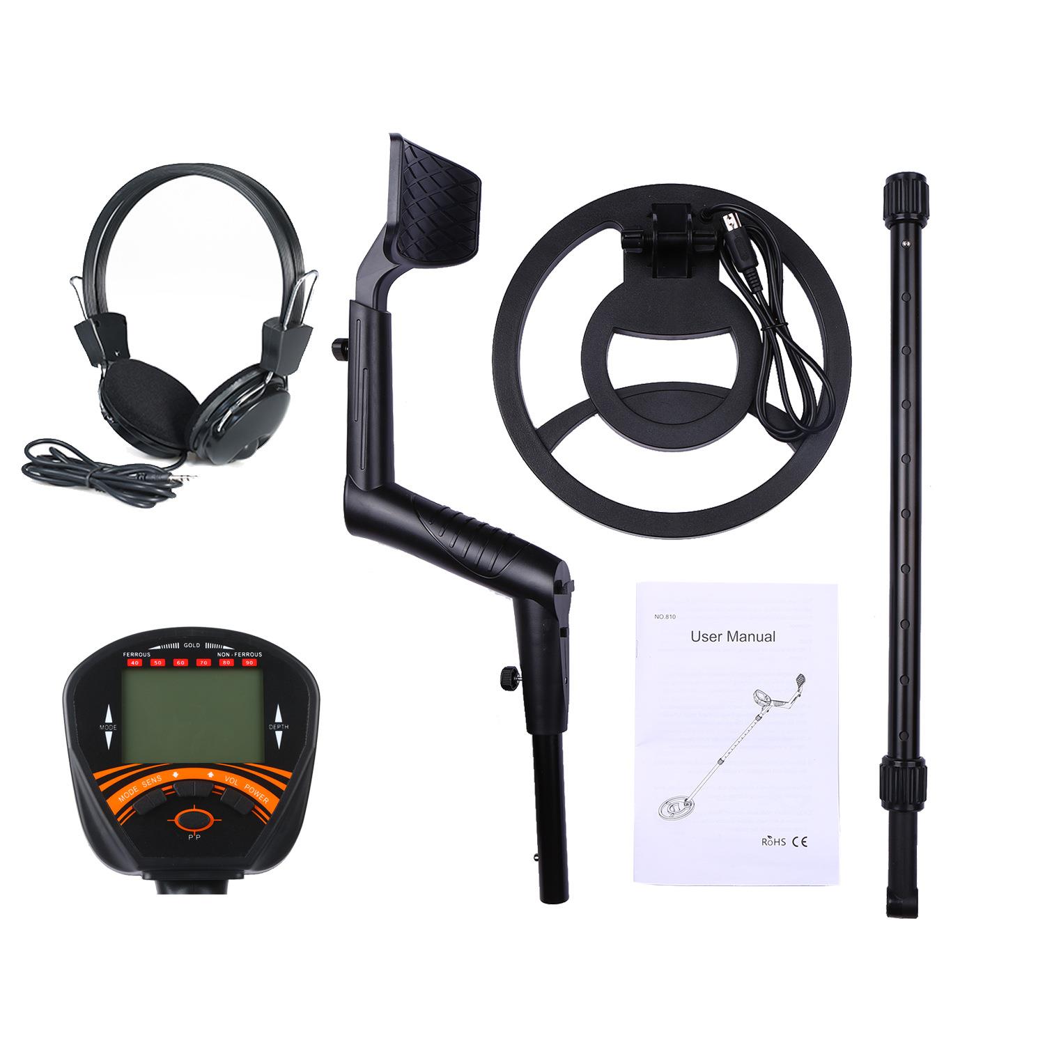 新款MD-810地下金属探测器寻找宝藏金银元铜钱古币探索者配耳机