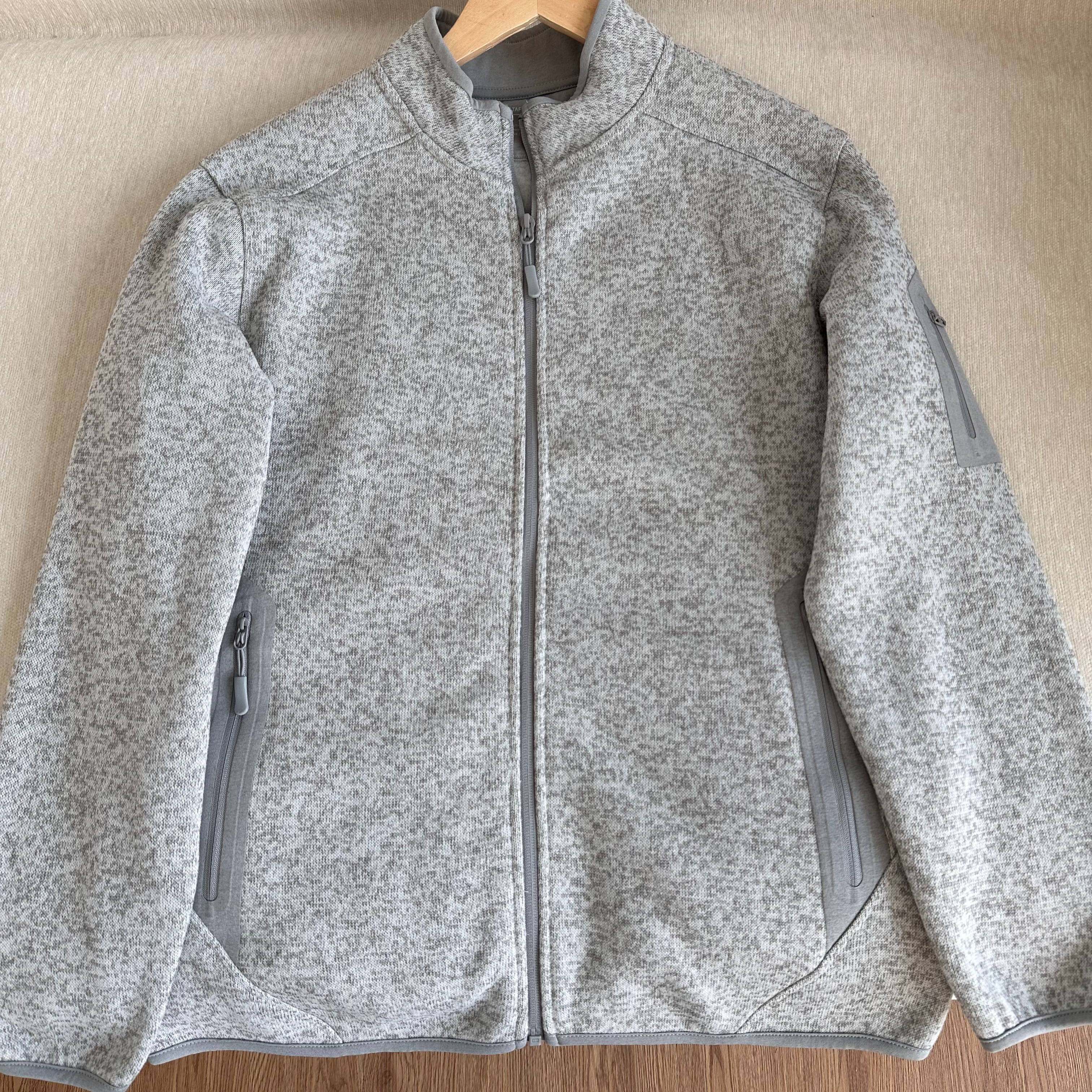 秋冬立领外套加绒保暖拉链卫衣