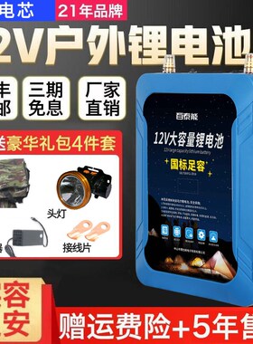 12v锂电池大容量大功率600a12伏超轻动力三元锂电池便携户外电瓶