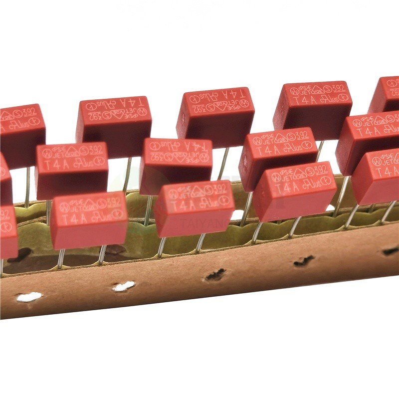 392红色方形电源保险丝 TE5 T0.25A T250mA 250V慢熔断延时保险丝