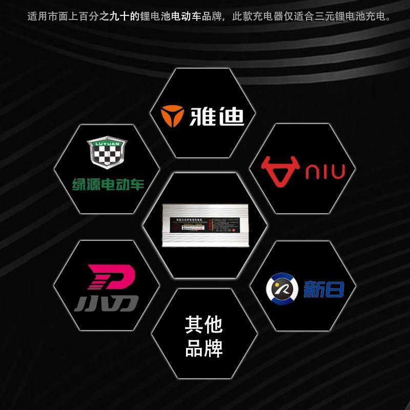 电动车电瓶车三元铁锂电池充电器48V60V72V84V96V5A/8A10A