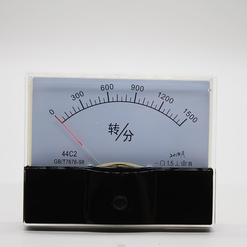44C2指针式直流转速表1500转分/10V 20mA 4-20mA外形100*80mm