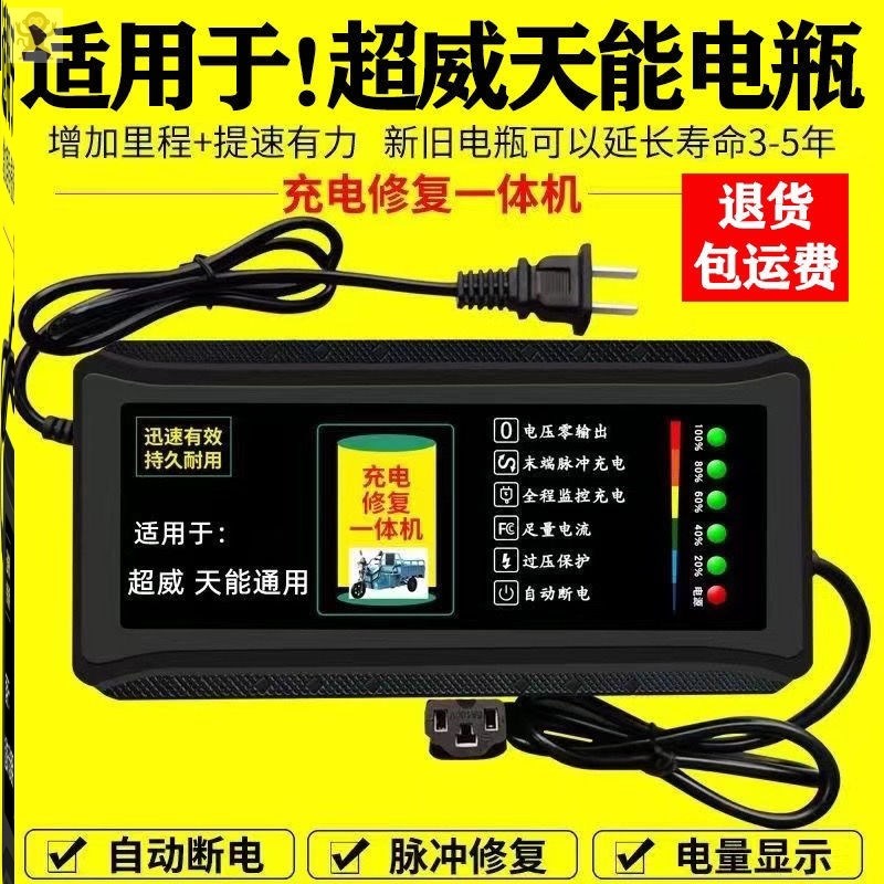自动断电两轮三轮电动车电瓶车充电器48V60V72V超级快充电车通用