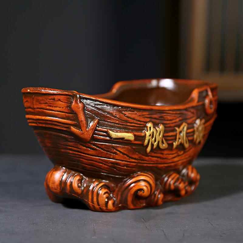 复古花盆陶瓷一帆风顺造型创意绿植花盆财源茂盛发财树多肉花卉盆