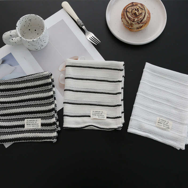 韩系ins风布艺针织条纹餐巾小众拍照背景道具餐垫布小号盖巾餐布,居家布艺,餐巾,淘宝优惠券,粉丝福利购,淘宝优惠卷