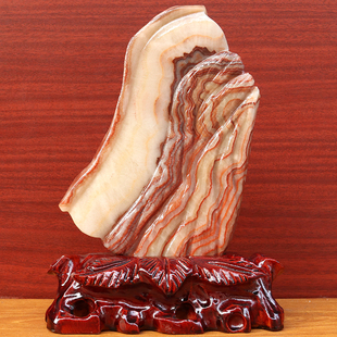 3cm1805g雕刻石摆件 天然石材奇石摆件猪肉石五花肉桌面装 饰18