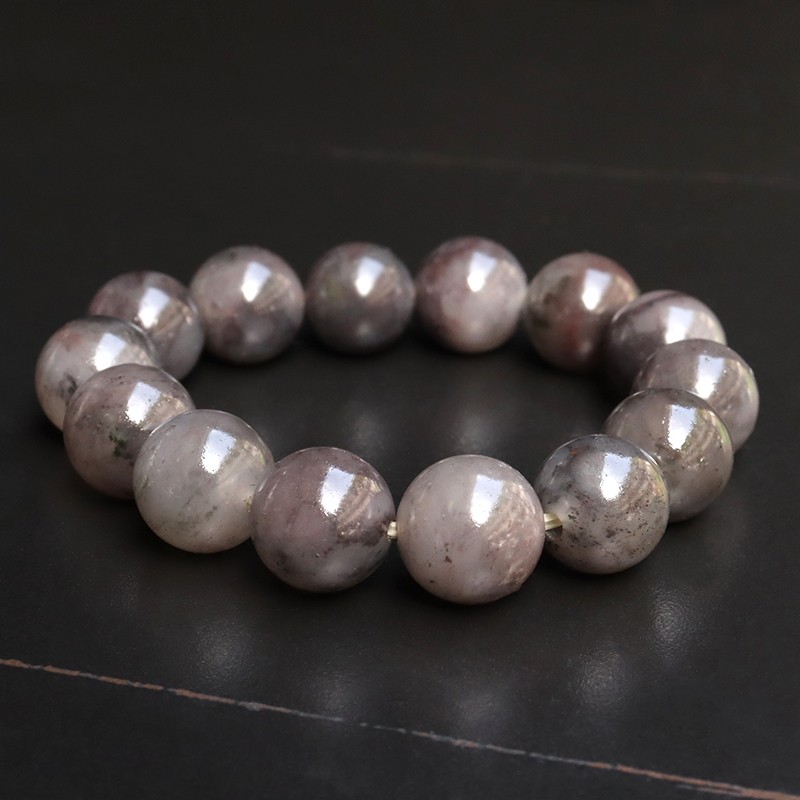 天然桂林鸡血玉石手链上朗料烟丝款手串手链15*15mm14颗60g手串