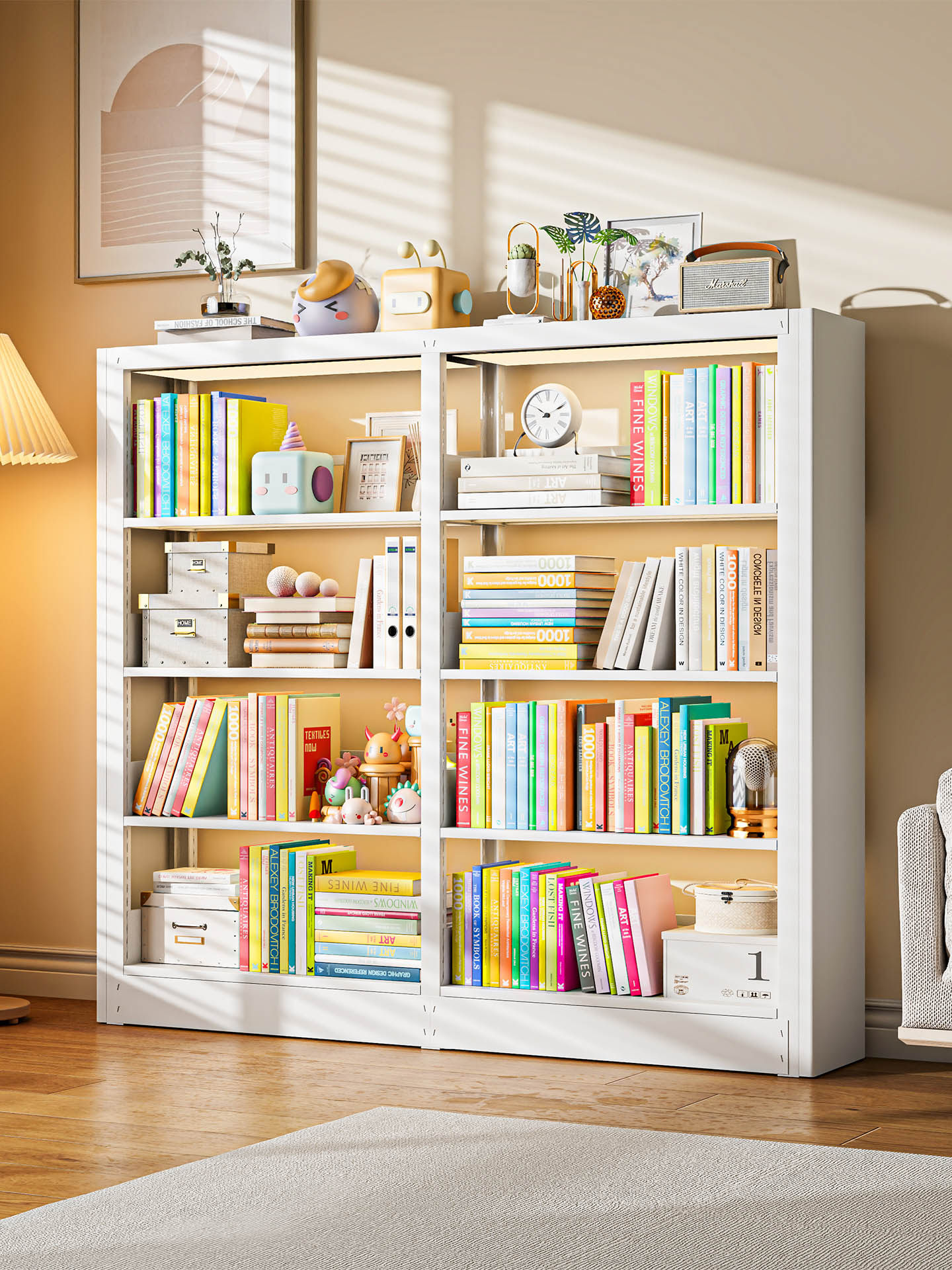 家用儿童钢制书架图书馆落地置物架书柜绘本架客厅简约铁艺储物架,住宅家具,儿童书架,淘宝优惠券,粉丝福利购,淘宝优惠卷