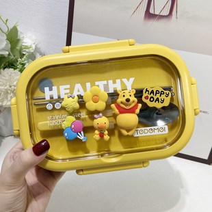 上班族保温饭盒304不锈钢餐盘分格儿童学生通用大容量便当盒便携