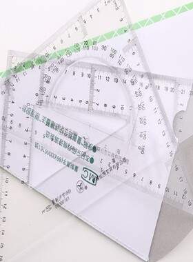 蝴蝶三角板套装大号加厚绘图尺建筑教学3035cm60度木工装修高精度