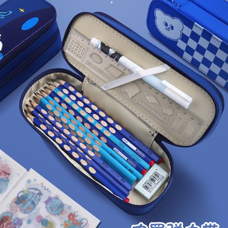 乌鲁木齐本地发货宇航员双层笔袋男孩高颜值大容量文具袋小学生简,文具电教/文化用品/商务用品,笔袋,淘宝优惠券,粉丝福利购,淘宝优惠卷