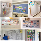 磁性毛毡墙贴照片墙书法书画磁铁固定国画客厅布置室贴画展示板