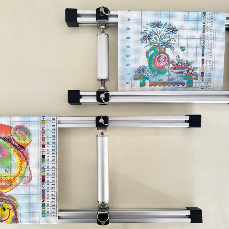 V绷侧杆 30方管绣绷可移动侧杆十字绣绣绷侧杆铝合金侧杆老三绣架