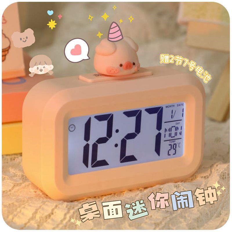 迷你小闹钟学生专用计时器两用钟学生用儿童女孩电子时钟表可爱
