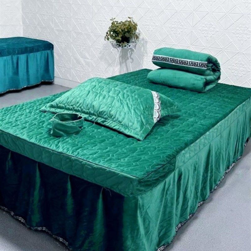 美容院泰式按摩牀带洞大牀罩加宽加大1.2牀1米牀美容牀罩牀品件套