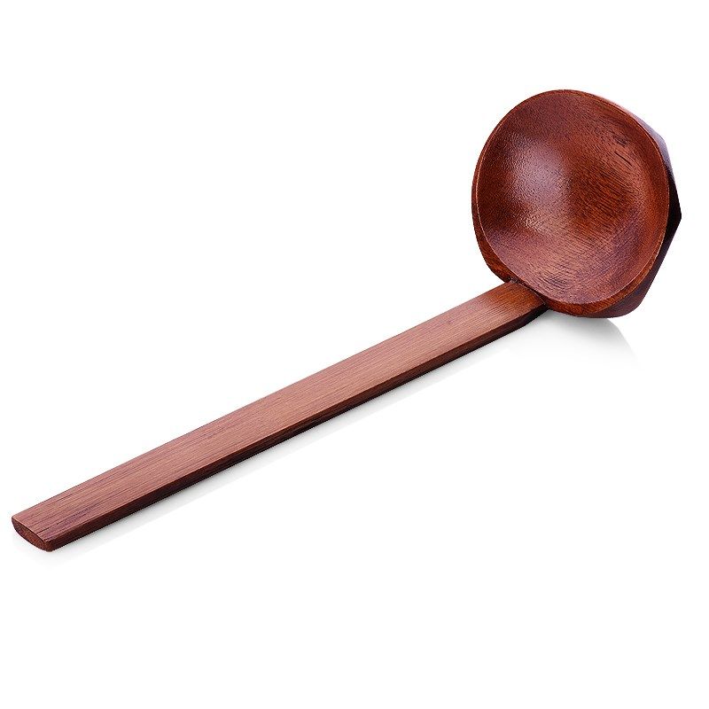 莱珍斯日式原木拉面勺龟甲火锅勺长柄汤勺漏勺麻辣烫木勺竹柄餐勺