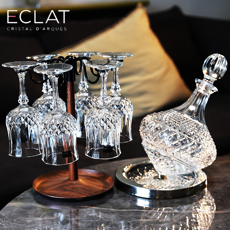 法国高档奢华水晶玻璃创意不倒翁葡萄醒酒器高脚红酒杯子家用套装