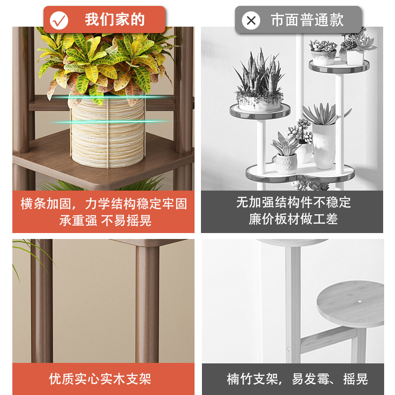 阳台置物架室外花架子防水防晒高端客厅花架绿箩摆放架绿植架子