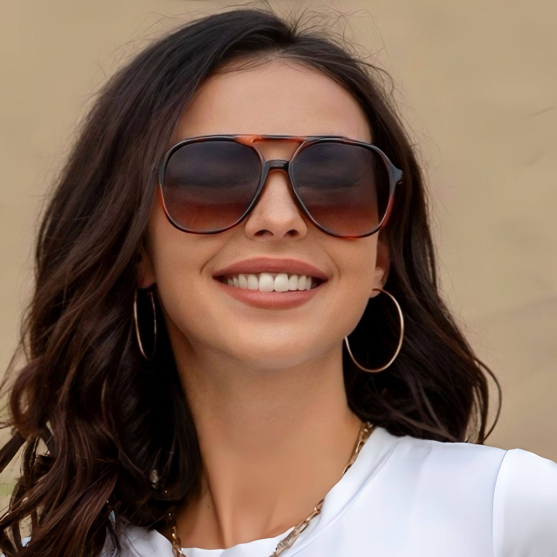 跨境欧美双梁蛤蟆太阳镜女复古方形飞行员男式墨镜出行防晒驾驶镜