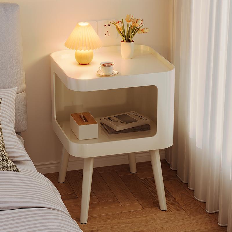 铁艺床头柜家用卧室简约现代小型替代品奶油风边几创意置物架柜子