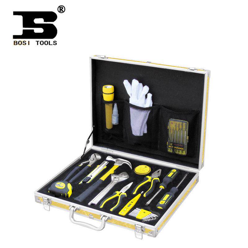 波斯工具29件铝合金箱家用组套维修工具套装螺丝批扳手BS516029