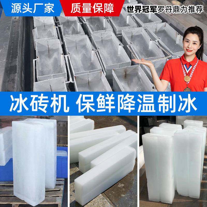 工业商用大型制冰机保鲜块冰机盐水制冷设备降温冰砖机水产条冰机图片