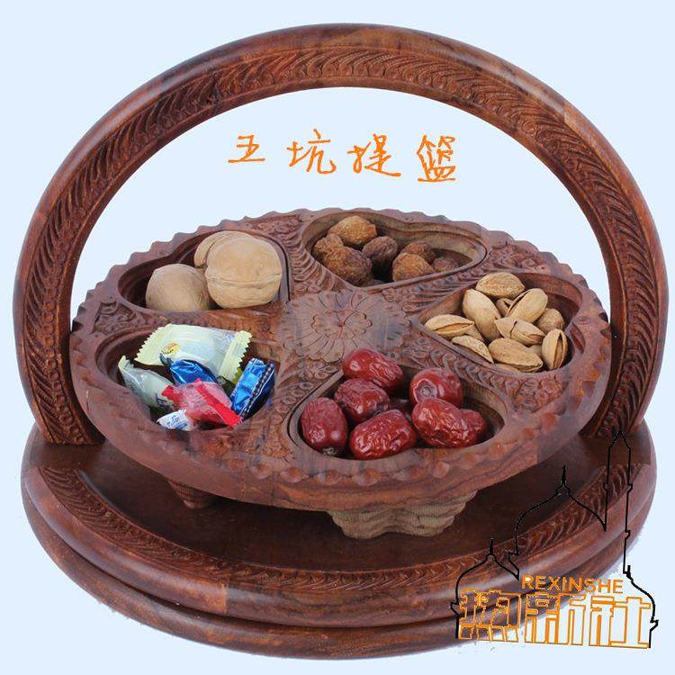 进口果盘水果篮实木折叠巴基斯坦木雕五坑桃心果盘提篮,畜牧/养殖物资,畜牧/养殖器械,淘宝优惠券,粉丝福利购,淘宝优惠卷