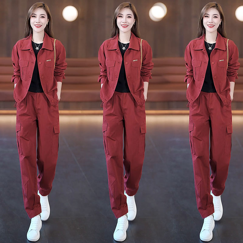 小香风套装女2025秋冬新款时尚洋气减龄夹克外套显瘦直筒裤两件套