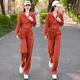 两件套 气质拉链开衫 女春秋新款 卫衣阔腿卫裤 显瘦休闲时尚 运动套装