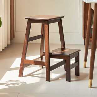 实木梯凳可折叠凳子家用创意高板凳二步梯凳台阶凳多功能小凳子
