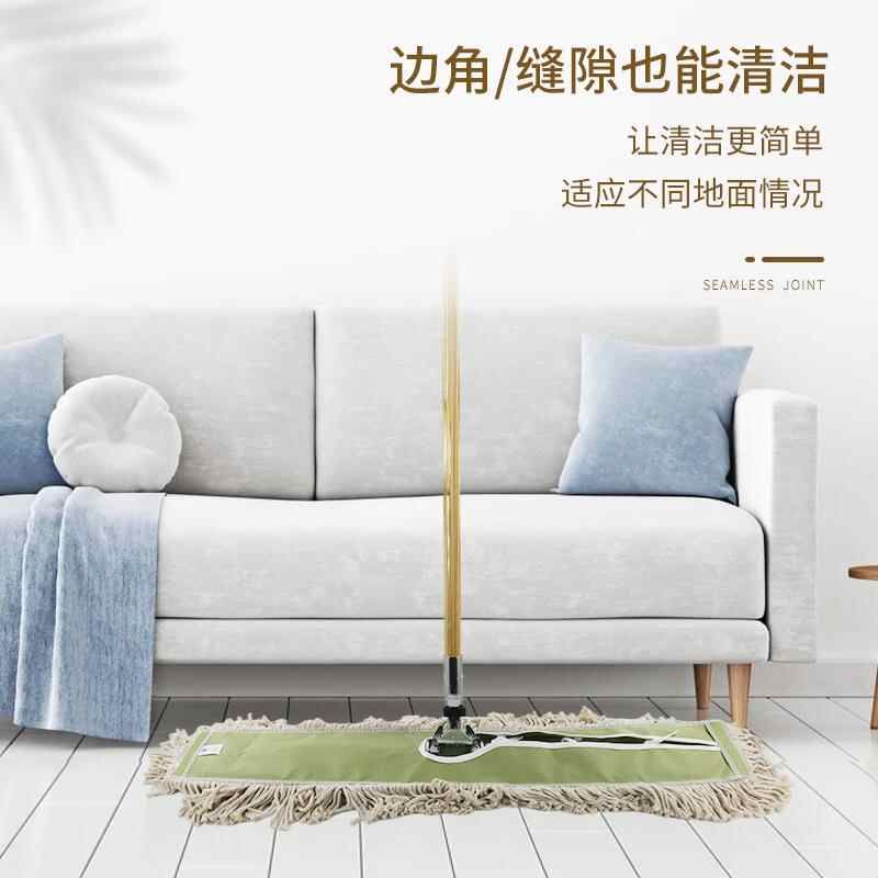 白云豪华拖把家用擦木地板瓷砖地拖墩布拖布静电除尘打蜡棉线尘推图片