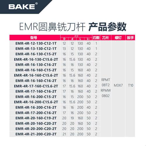 圆鼻刀杆 R4 R5 R6 数控加工中心牛鼻立铣刀把 1003 抗震 EMR刀杆