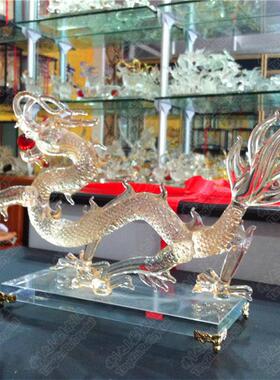 时尚玄关摆件水晶龙生肖家居客厅装饰工艺品开业乔迁开业新居礼品