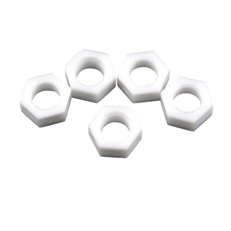 PP聚丙烯塑料六角螺母螺帽 耐酸碱 螺帽M5 M6 M8 M10 RM12 M14 M1
