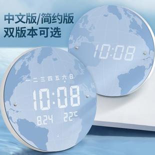 约家用挂墙钟表客厅时尚 L意ED 创简网挂钟轻TM06奢装 红饰现代个性