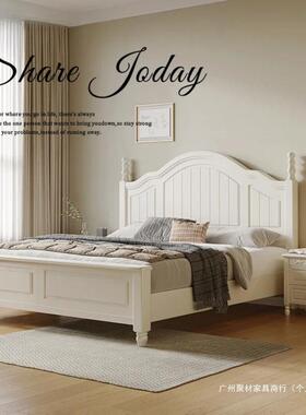 .家用双人床卧卧室主实木床式床18现代简约次卧1.5公主DOM美白色