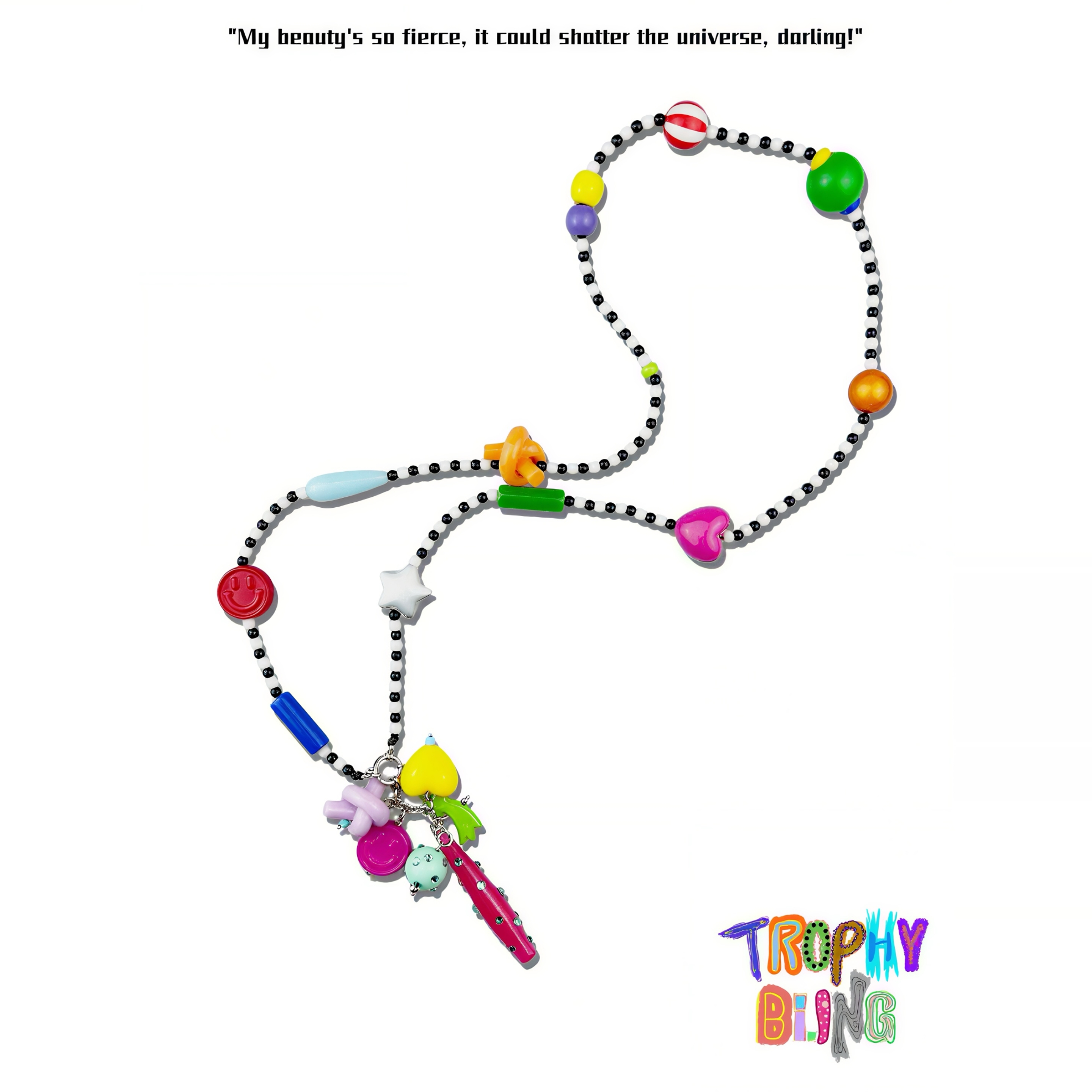 TROPHYBLING丨缤纷彩色混珠长项链
