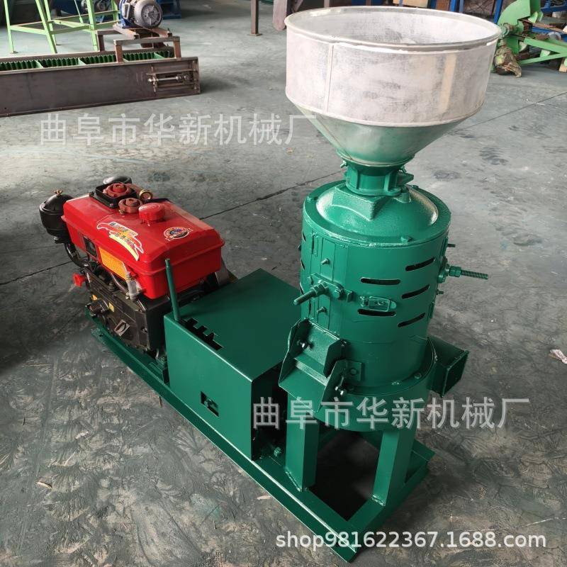 多功能去皮碾米机柴油动力玉米大豆脱皮机330型小麦脱皮机