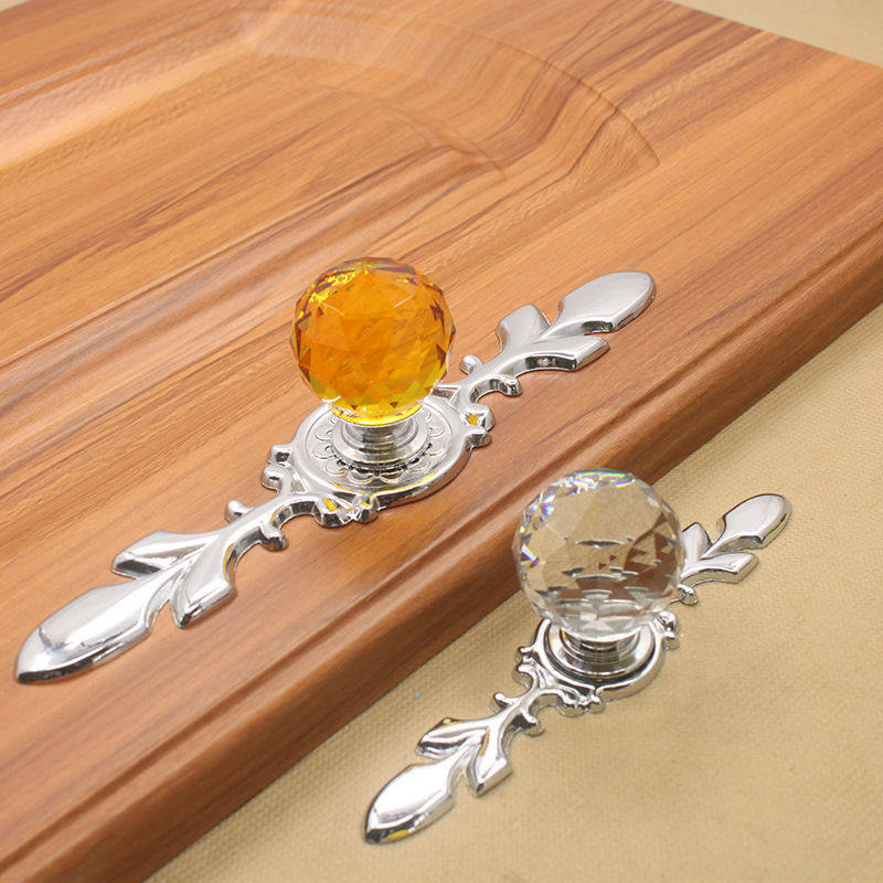 水晶拉手30mm球形透明k9孔把手衣柜橱柜抽屉现简约银色底拉手,基础建材,小拉手,淘宝优惠券,粉丝福利购,淘宝优惠卷